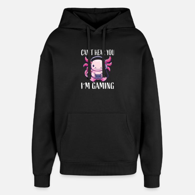 Monstre casque Kawaii pour le jeu - Sweat à capuche unisexe Stanley/Stella Oversized - noir