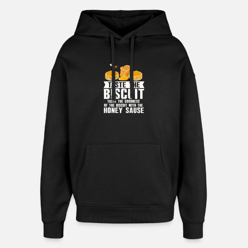 Goûte le filet biscuit miel - Sweat à capuche unisexe Stanley/Stella Oversized - noir