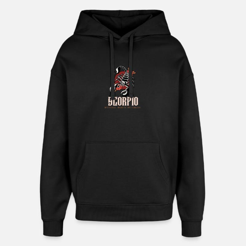 Scorpion - Sweat à capuche unisexe Stanley/Stella Oversized - noir