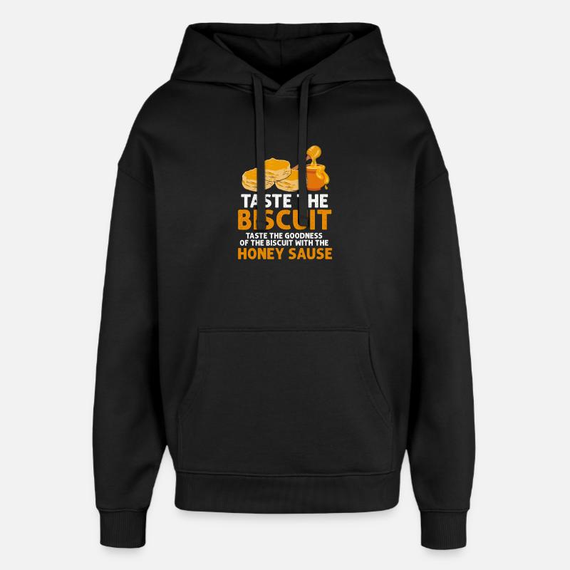 Biscuit Honey Sizzle Tee - Oversized Unisex Hoodie von Stanley/Stella - Schwarz