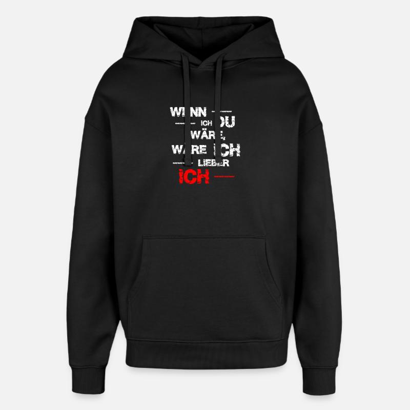 Si j’étais toi... Drôle de proverbe - Sweat à capuche unisexe Stanley/Stella Oversized - noir