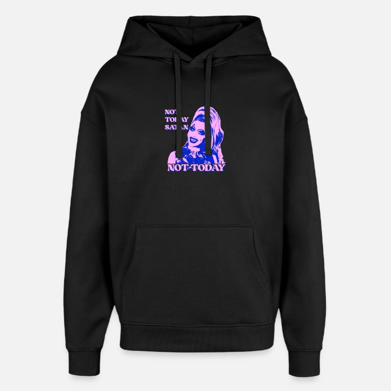 Pas aujourd’hui Satan Pop Art - Sweat à capuche unisexe Stanley/Stella Oversized - noir