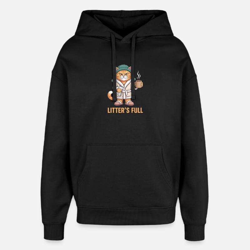 Morning Roast - Oversized Unisex Hoodie by Stanley/Stella - black