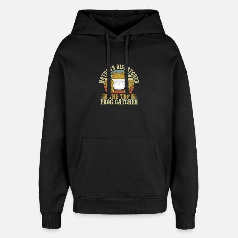 Attrapeur de grenouilles, répartiteur, grenouille - Sweat à capuche unisexe Stanley/Stella Oversized - noir