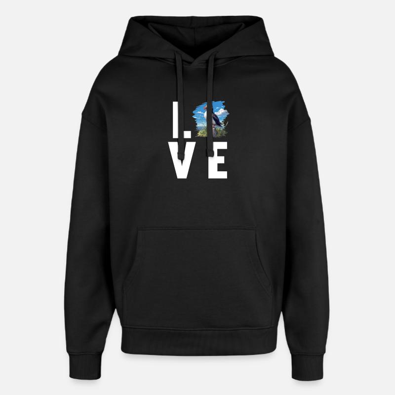 Macareux Papageientaucher - Sweat à capuche unisexe Stanley/Stella Oversized - noir