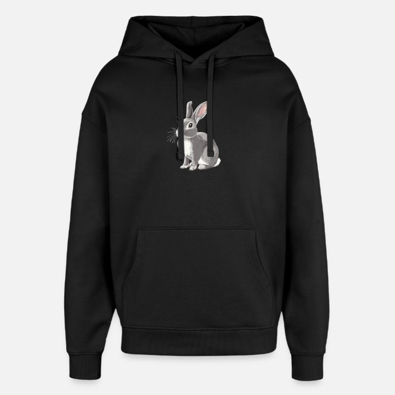 Lapin Lapin - Sweat à capuche unisexe Stanley/Stella Oversized - noir