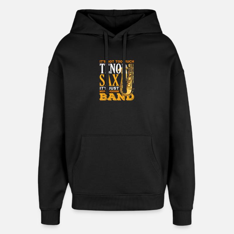 Saxophone ténor saxophoniste de jazz - Sweat à capuche unisexe Stanley/Stella Oversized - noir