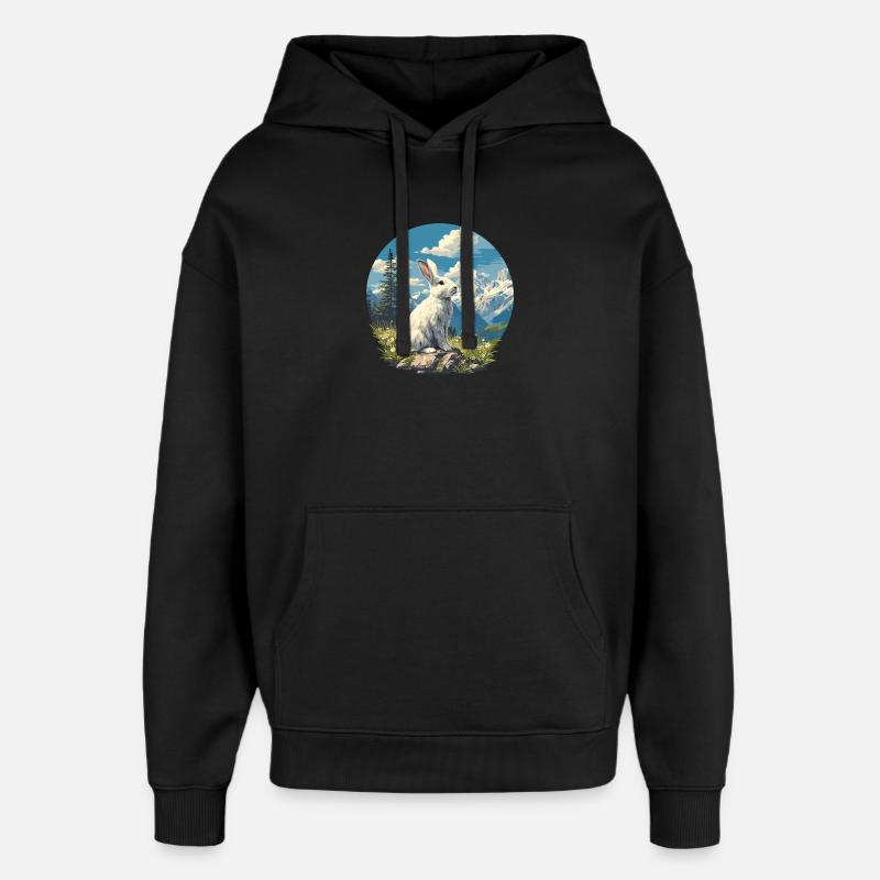 Lapin Lapin - Sweat à capuche unisexe Stanley/Stella Oversized - noir