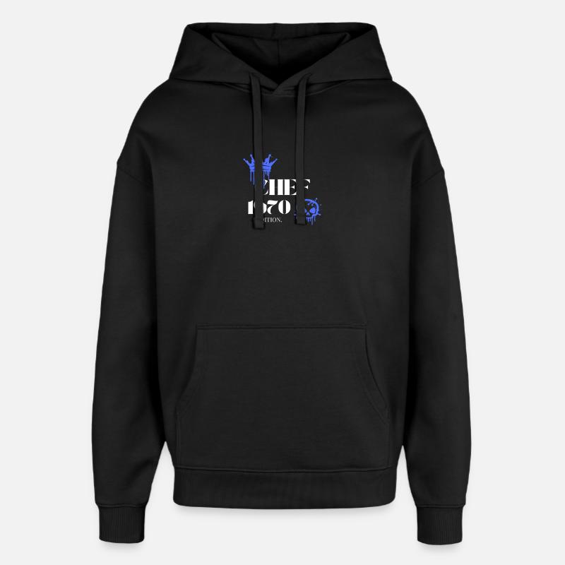 Édition Chef 1970 55e anniversaire Déclaration - Sweat à capuche unisexe Stanley/Stella Oversized - noir