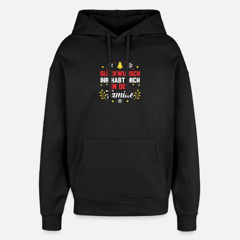 Noël du Père Noël - Sweat à capuche unisexe Stanley/Stella Oversized - noir
