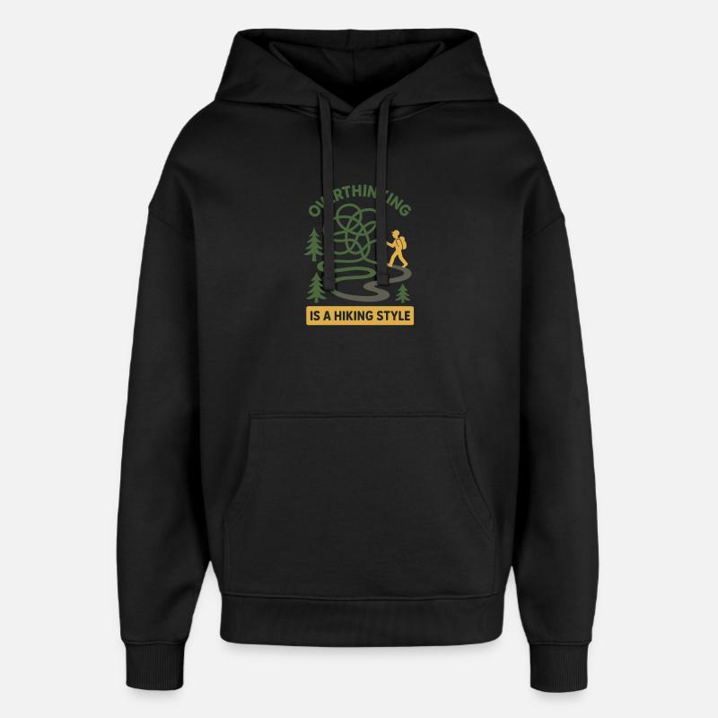 Forest Walk Overthinker Mental Reset - Oversized Unisex Hoodie von Stanley/Stella - Schwarz