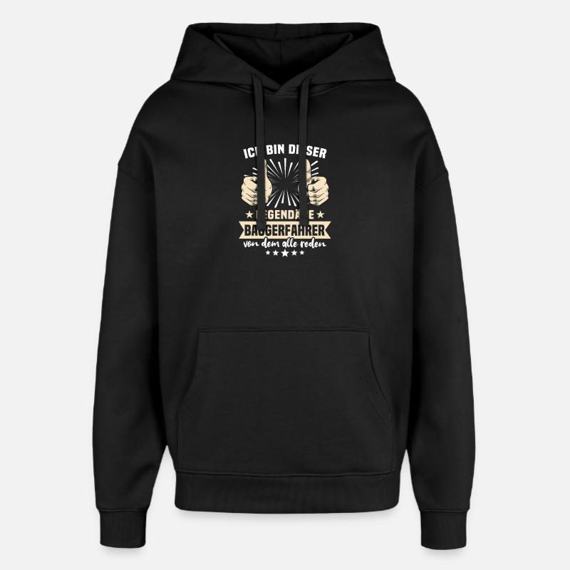 Baggerfahrer Legendärer Baggerfahrer - Oversized Unisex Hoodie von Stanley/Stella - Schwarz