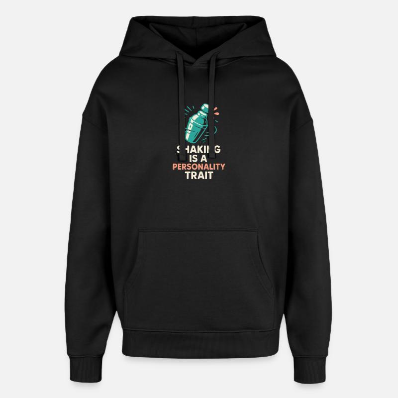Shaker Stuck Beginner Mixologist - Oversized Unisex Hoodie by Stanley/Stella - black