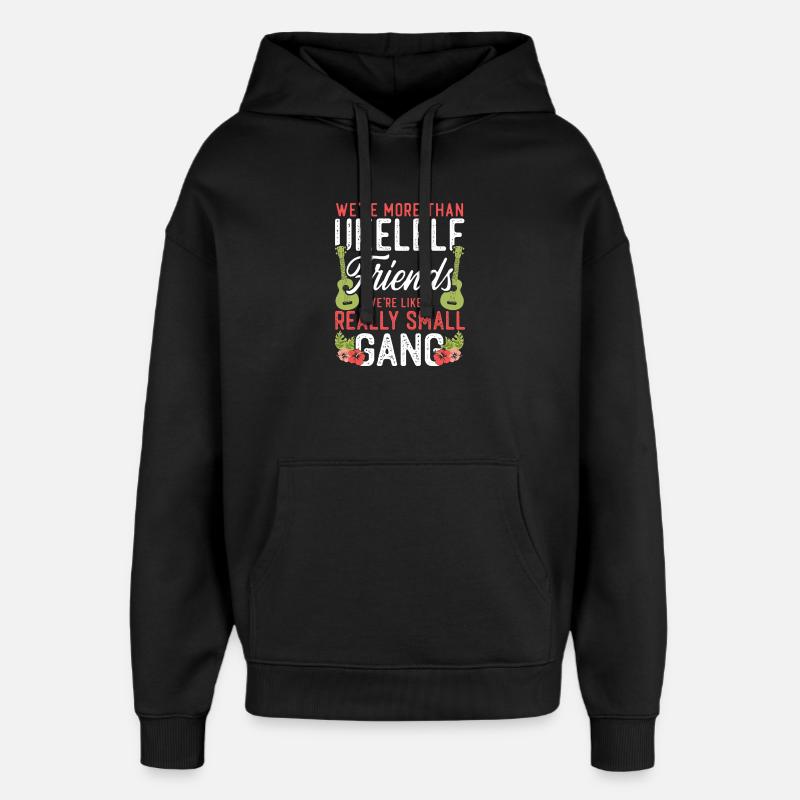 Amis du ukulélé hawaïen - Sweat à capuche unisexe Stanley/Stella Oversized - noir