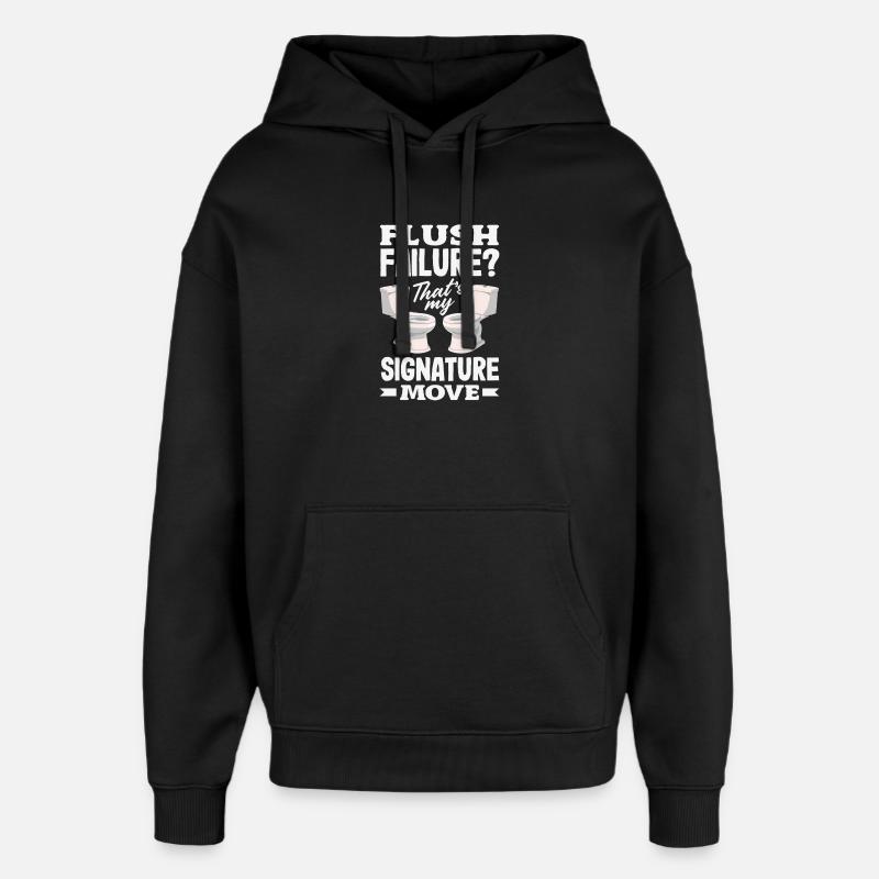 Maître du bouchon des toilettes Drôle - Sweat à capuche unisexe Stanley/Stella Oversized - noir