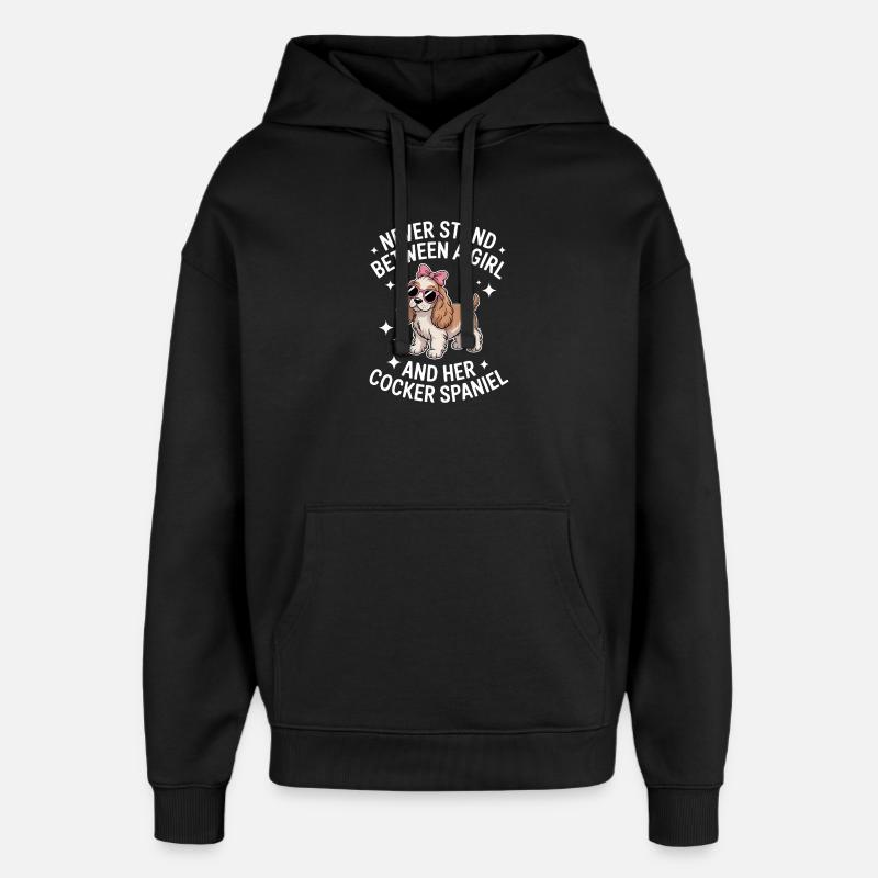 Cocker Spaniel Sprüche Cocker Spaniel Geschenk - Oversized Unisex Hoodie von Stanley/Stella - Schwarz
