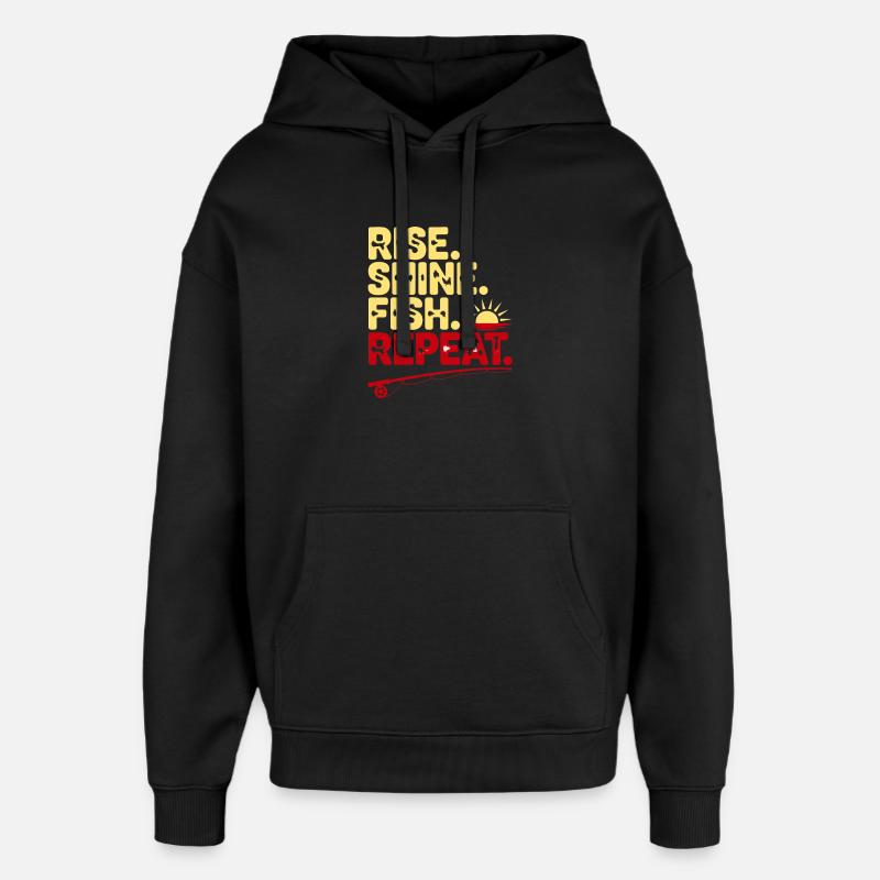 Répète Répète Éclate Brille Poisson - Sweat à capuche unisexe Stanley/Stella Oversized - noir