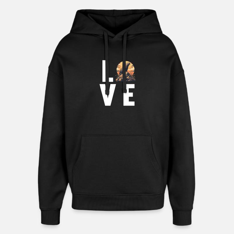 Rat Rat - Sweat à capuche unisexe Stanley/Stella Oversized - noir