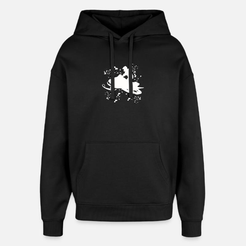Aventure vibrante en motoneige Skidoo - Sweat à capuche unisexe Stanley/Stella Oversized - noir