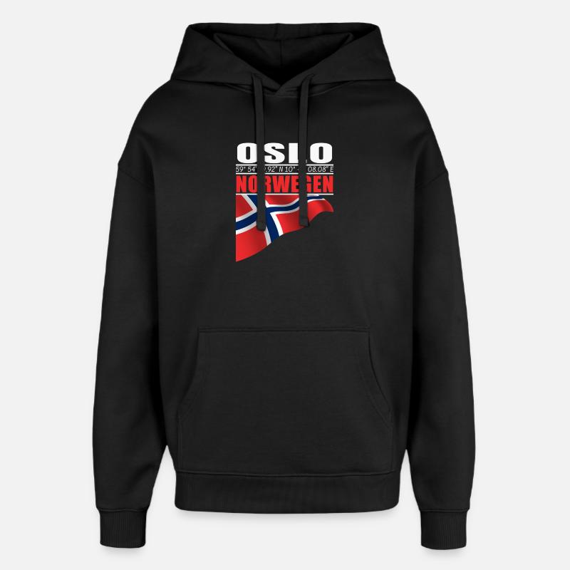 Oslo - Sweat à capuche unisexe Stanley/Stella Oversized - noir