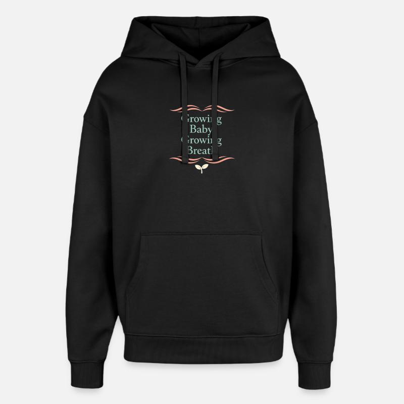 Mère enceinte de yoga prénatal - Sweat à capuche unisexe Stanley/Stella Oversized - noir