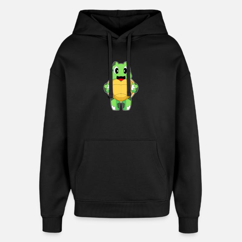 Schildkröte Herz - Oversized Unisex Hoodie von Stanley/Stella - Schwarz