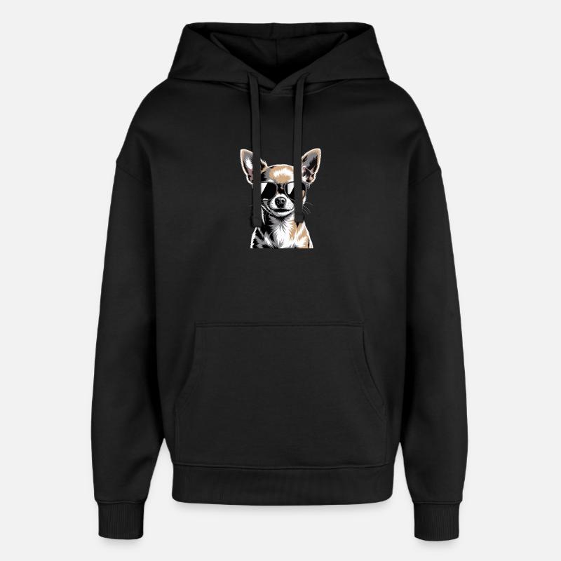 Chihuahua - Sweat à capuche unisexe Stanley/Stella Oversized - noir