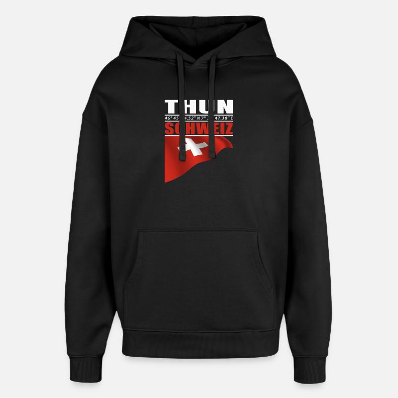 Thon - Sweat à capuche unisexe Stanley/Stella Oversized - noir