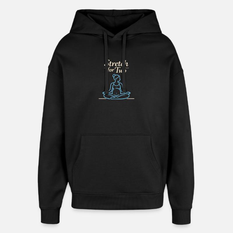 Mère enceinte de yoga prénatal - Sweat à capuche unisexe Stanley/Stella Oversized - noir