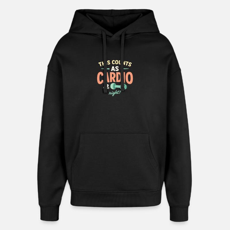 Mère enceinte de yoga prénatal - Sweat à capuche unisexe Stanley/Stella Oversized - noir