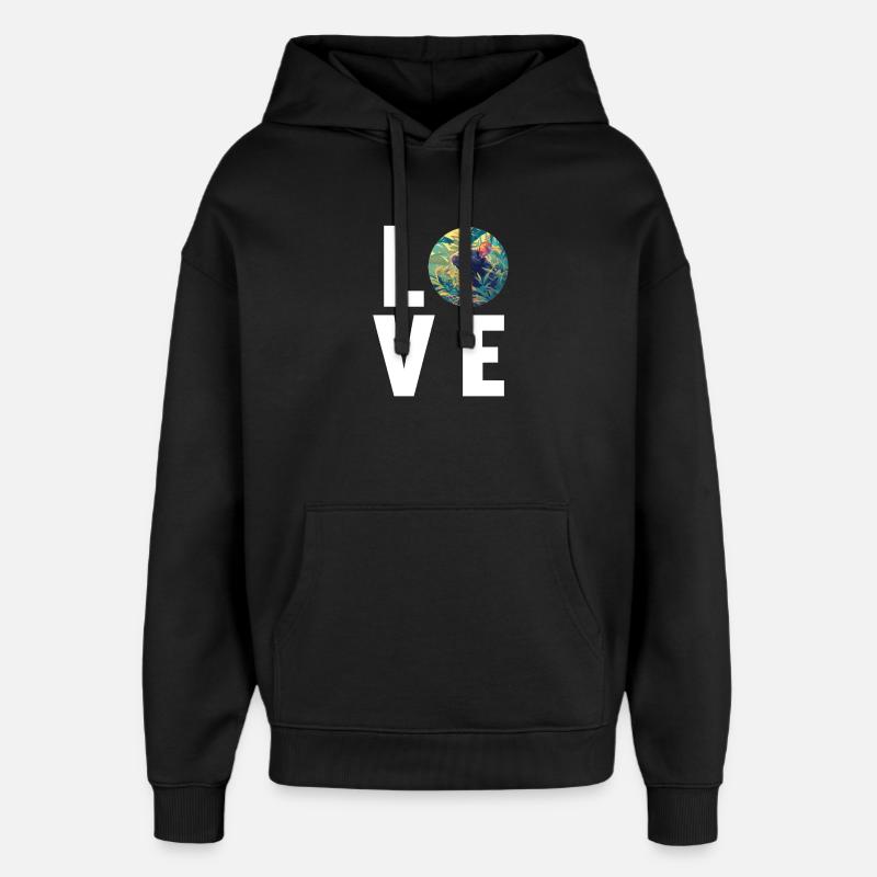 Ratten Ratte - Oversized Unisex Hoodie von Stanley/Stella - Schwarz