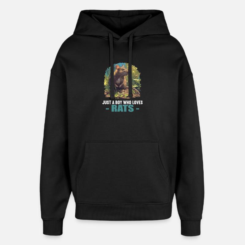 Ratten Ratte - Oversized Unisex Hoodie von Stanley/Stella - Schwarz