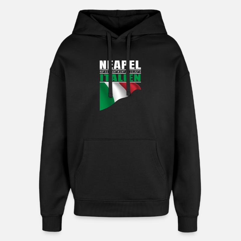 Neapel - Oversized Unisex Hoodie von Stanley/Stella - Schwarz