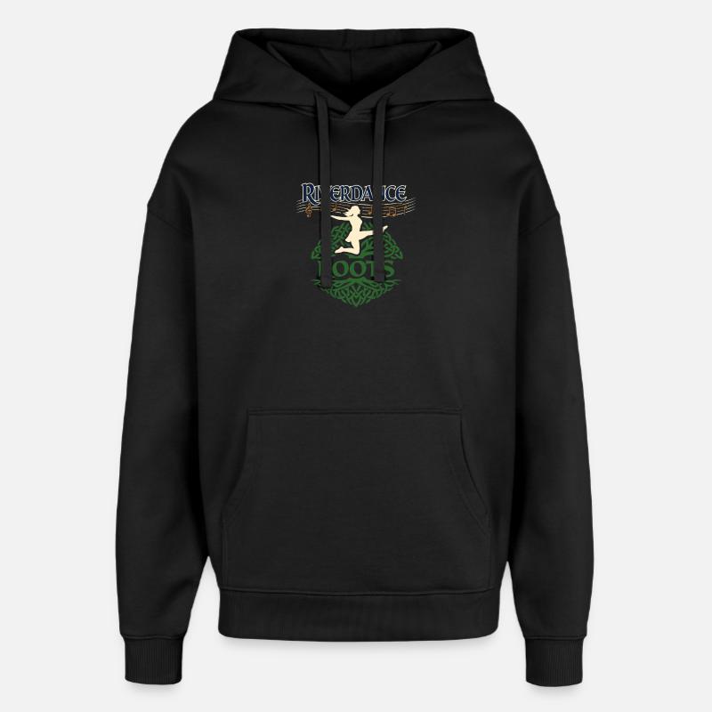Danse irlandaise Éventeur celtique de danse - Sweat à capuche unisexe Stanley/Stella Oversized - noir