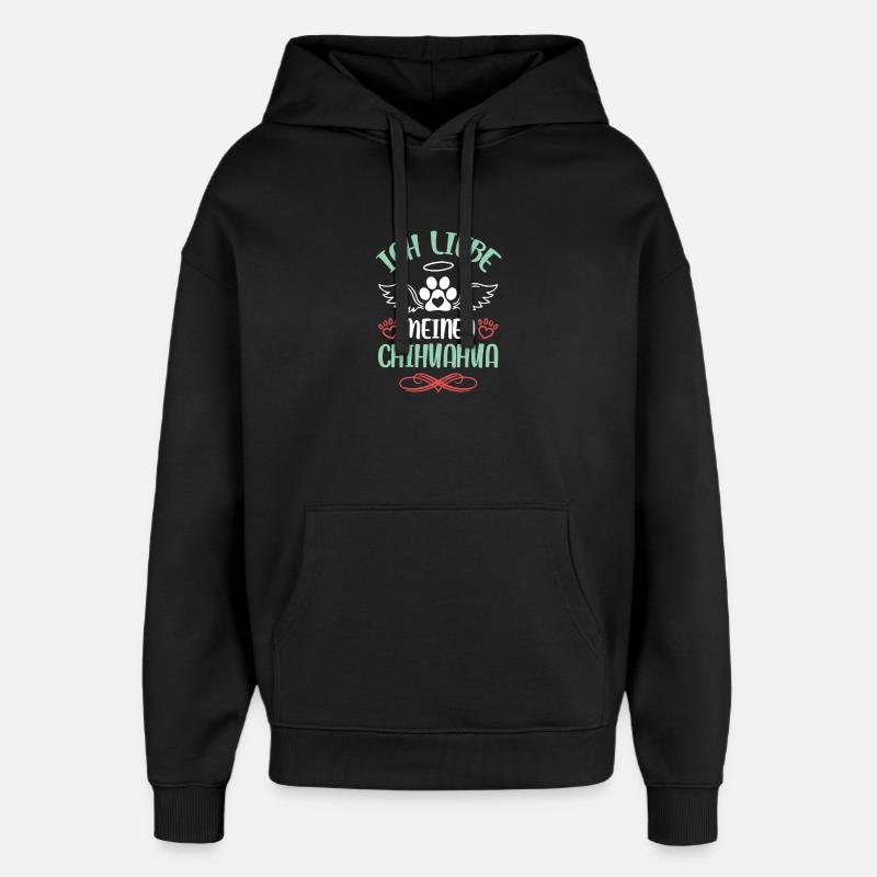 Conception des ailes d’amour Chihuahua - Sweat à capuche unisexe Stanley/Stella Oversized - noir