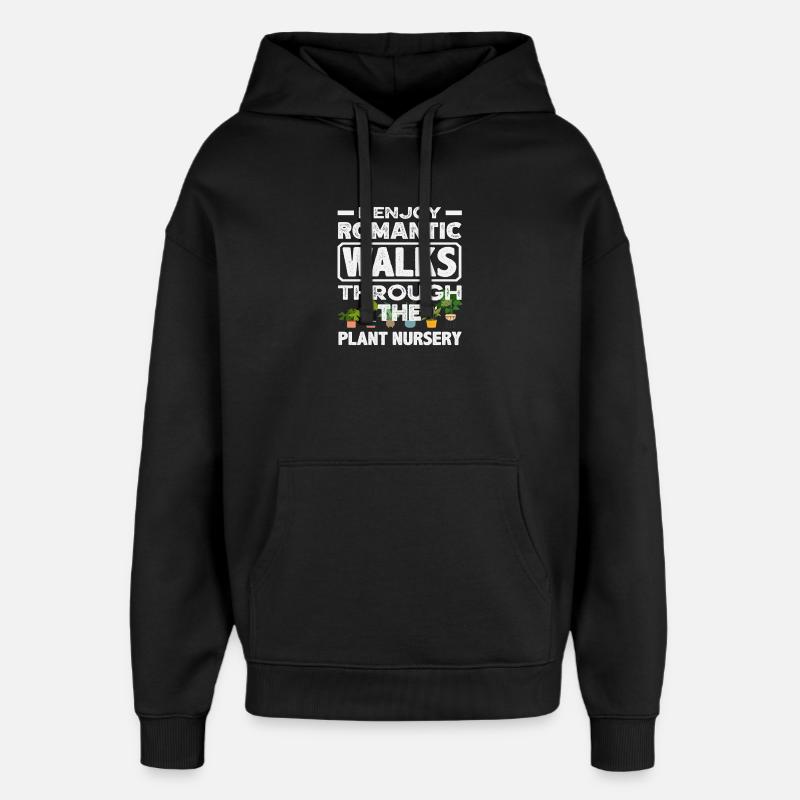 Promenades romantiques dans la pépinière - Sweat à capuche unisexe Stanley/Stella Oversized - noir