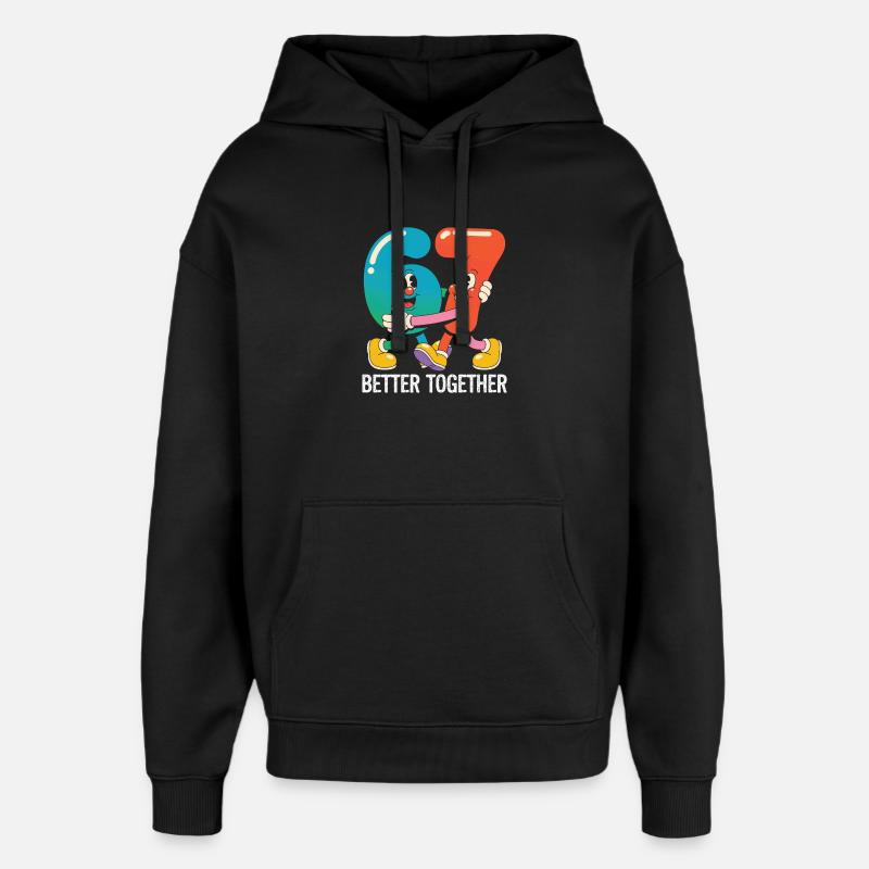 Six et Sept : Mieux ensemble - Sweat à capuche unisexe Stanley/Stella Oversized - noir