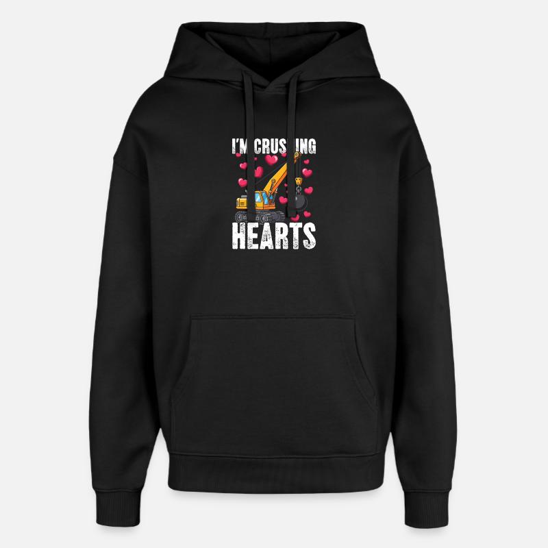 Herzzerquetschender Kranich - Oversized Unisex Hoodie von Stanley/Stella - Schwarz