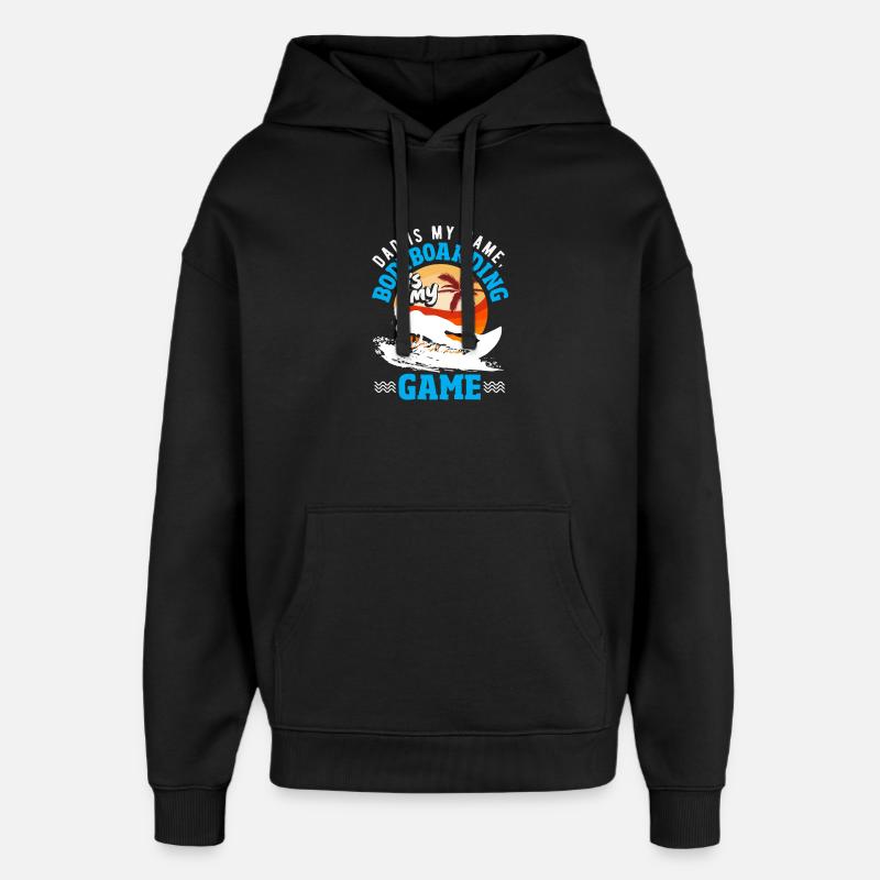 Surfeur Surfeur Bodyboarder - Sweat à capuche unisexe Stanley/Stella Oversized - noir