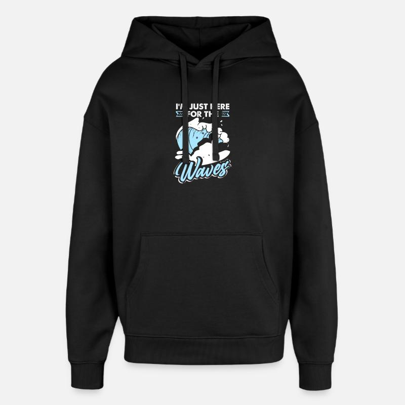 Surfeur Surfeur Bodyboarder - Sweat à capuche unisexe Stanley/Stella Oversized - noir