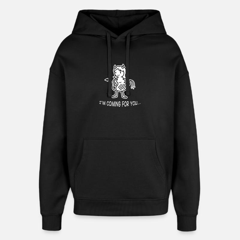 Dame en blanc - Sweat à capuche unisexe Stanley/Stella Oversized - noir