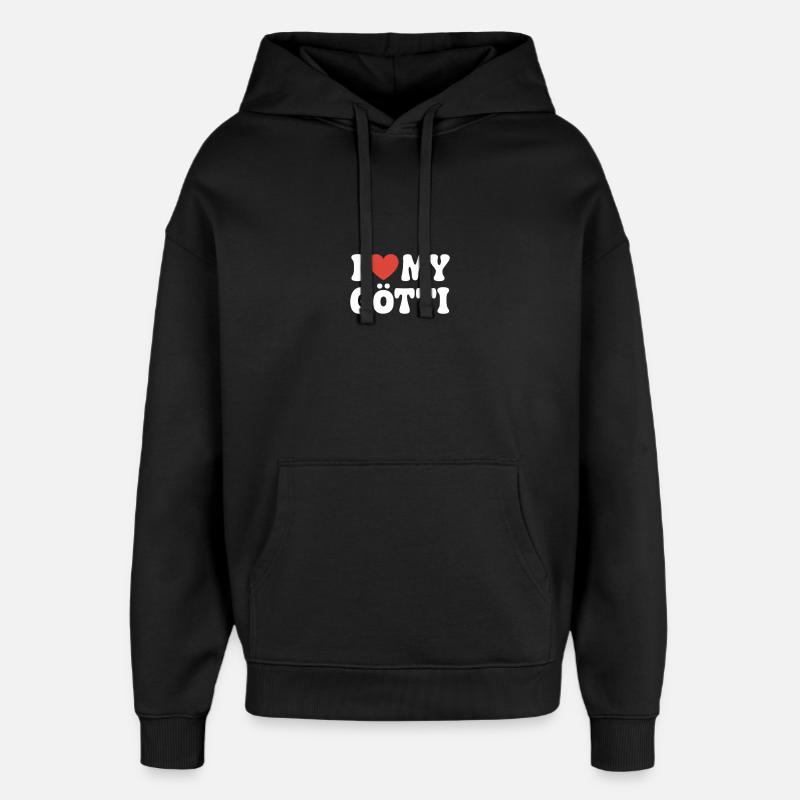 J’aime mon parrain - Sweat à capuche unisexe Stanley/Stella Oversized - noir