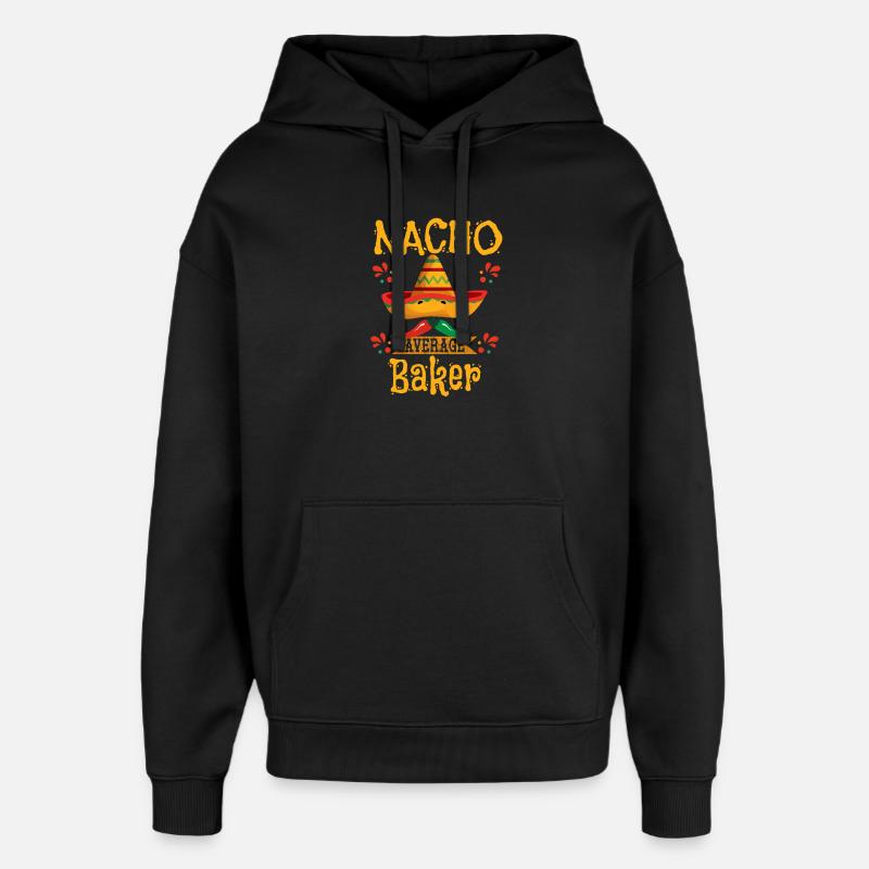 Nacho Pâtissier Moyen - Sweat à capuche unisexe Stanley/Stella Oversized - noir