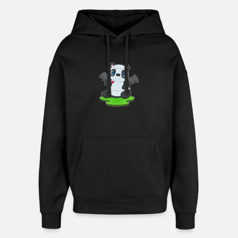 Panda Vampire d’Halloween - Sweat à capuche unisexe Stanley/Stella Oversized - noir