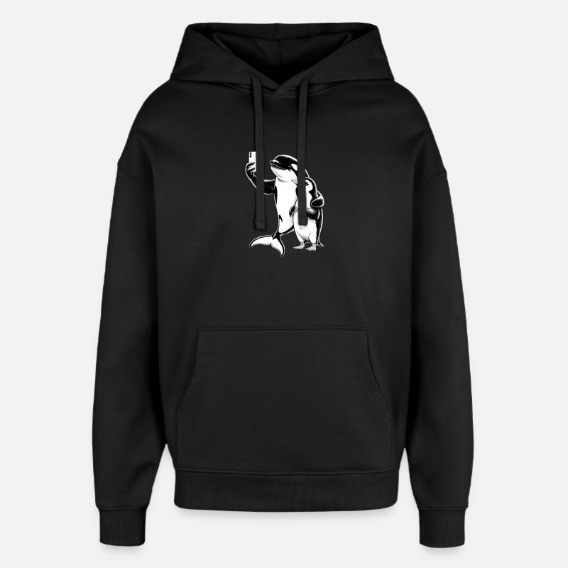 Orca und Robbe - Oversized Unisex Hoodie von Stanley/Stella - Schwarz