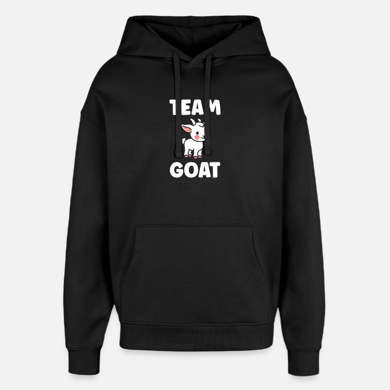 Équipe GOAT Mascotte Chèvre - Sweat à capuche unisexe Stanley/Stella Oversized - noir