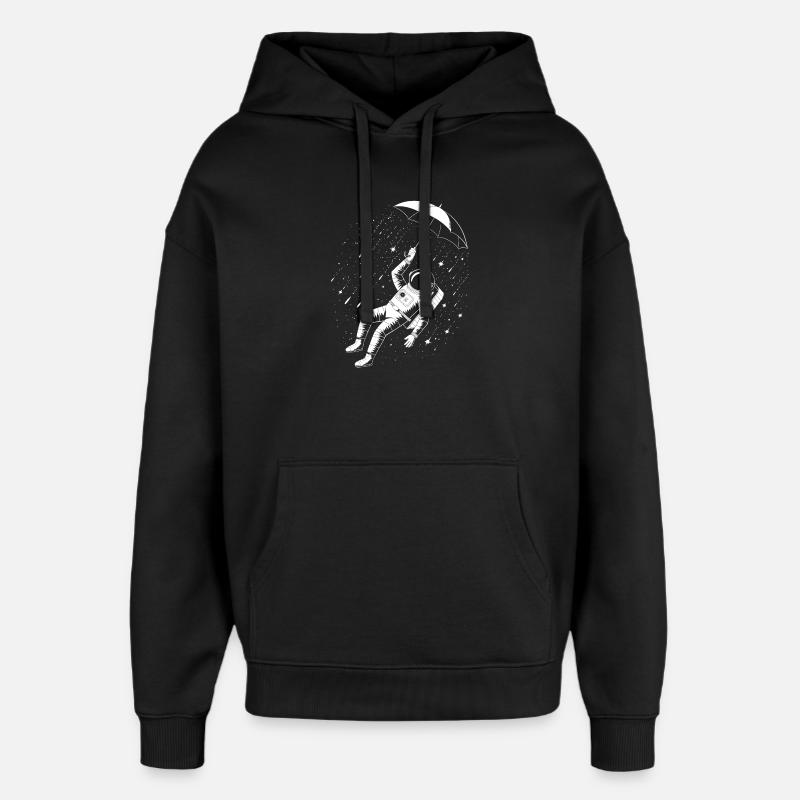Parapluie Astronaute Pluie Spatiale - Sweat à capuche unisexe Stanley/Stella Oversized - noir