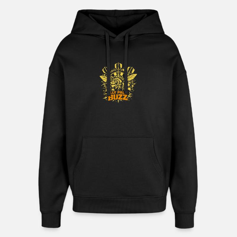 Ally Pally Buzz | Dart Bee - Oversized Unisex Hoodie by Stanley/Stella - black