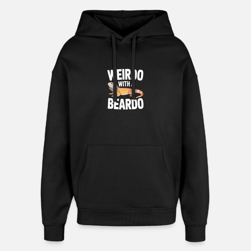 Beardo Weirdo Dragon Tee - Oversized Unisex Hoodie von Stanley/Stella - Schwarz