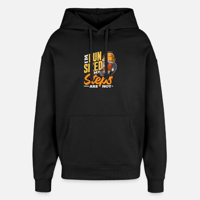 Attends-moi, j’ai de petites jambes - Sweat à capuche unisexe Stanley/Stella Oversized - noir